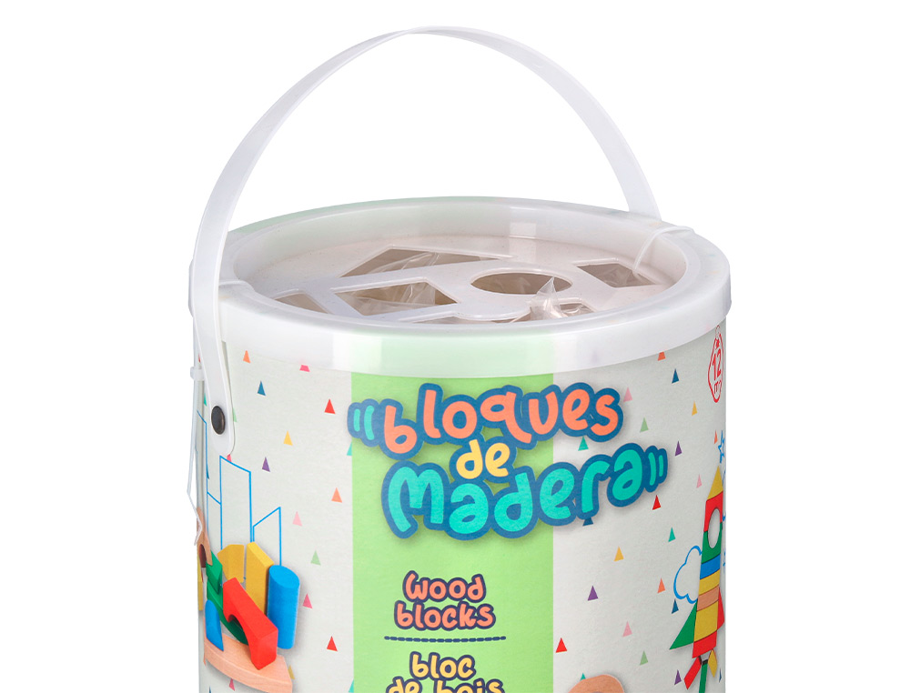 JOGO INFANTIL IMAGINOVO MADEIRA CONSTRUCAO DE BLOCOS +12 MESES 100 PECAS 29X29X3,5CM