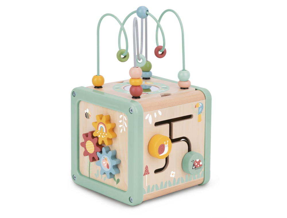 JOGO INFANTIL IMAGINOVO MADEIRA CUBO DE ATIVIDADES +18 MESES 15,5X15,5X28CM
