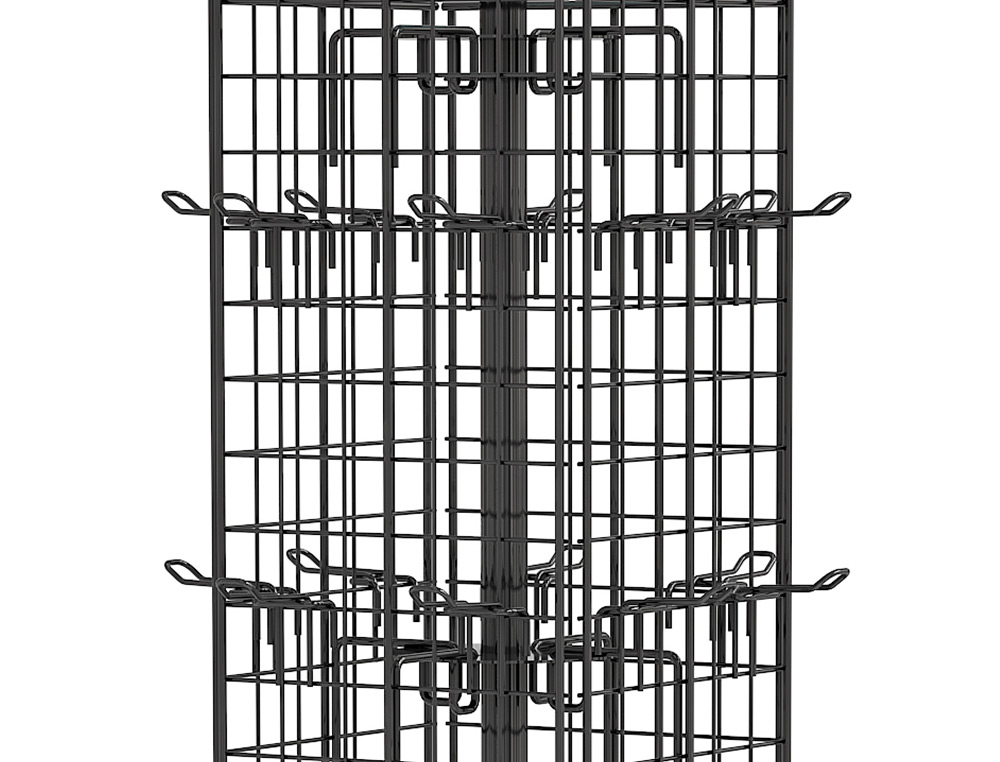 AUTOCOLANTES IMAGINOVO EXPOSITOR METALICO GIRATORIO COM 40 GANCHOS AJUSTAVEIS SORTIDO FECHADO 1874X532X532 MM