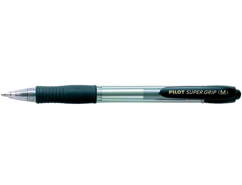 ESFEROGRAFICA PILOT SUPER GRIP PRETO -RETRATIL -COM GRIP-TINTA BASE DE OLEO