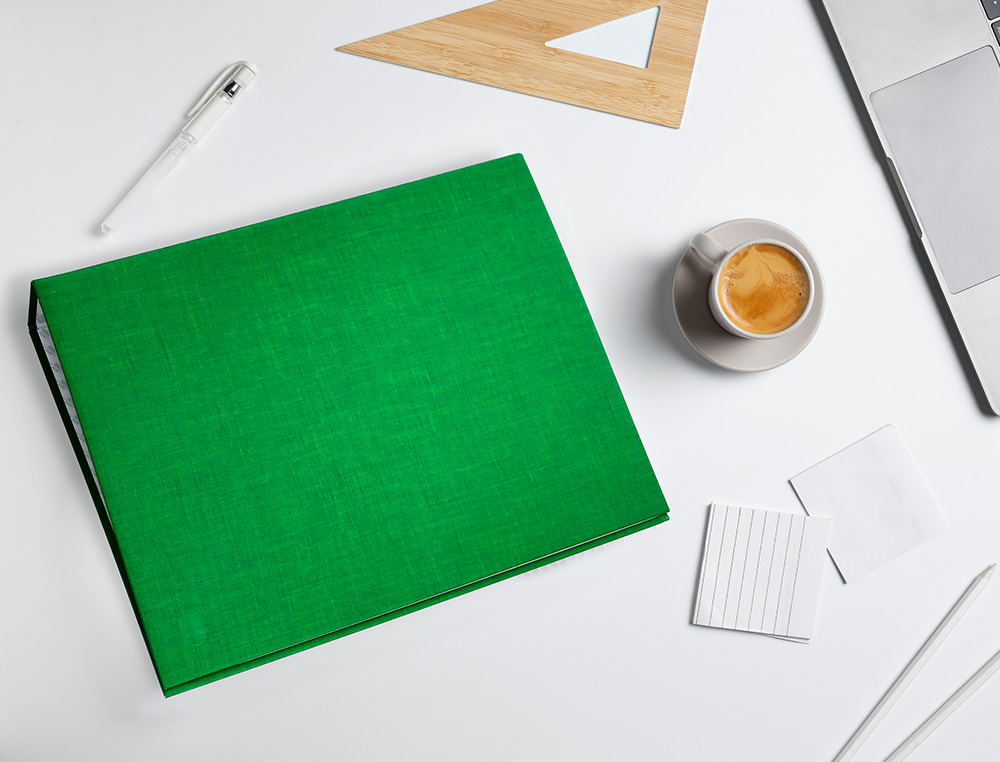CAPA LIDERPAPEL PAPER COAT 4 ANEIS 25 MM FORRO PVC FOLIO VERDE