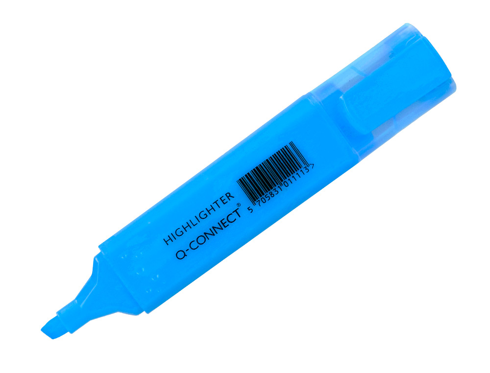 MARCADOR FLUORESCENTE Q-CONNECT DE PONTA BISELADA AZUL