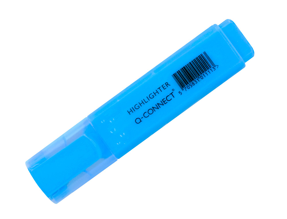 MARCADOR FLUORESCENTE Q-CONNECT DE PONTA BISELADA AZUL