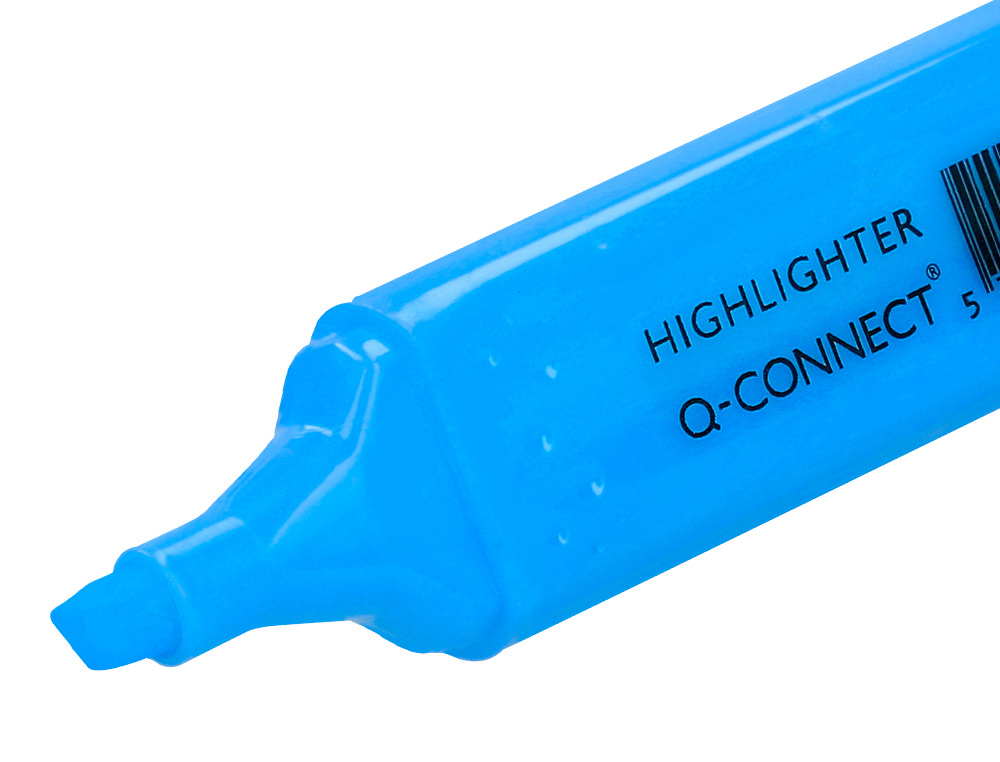 MARCADOR FLUORESCENTE Q-CONNECT DE PONTA BISELADA AZUL