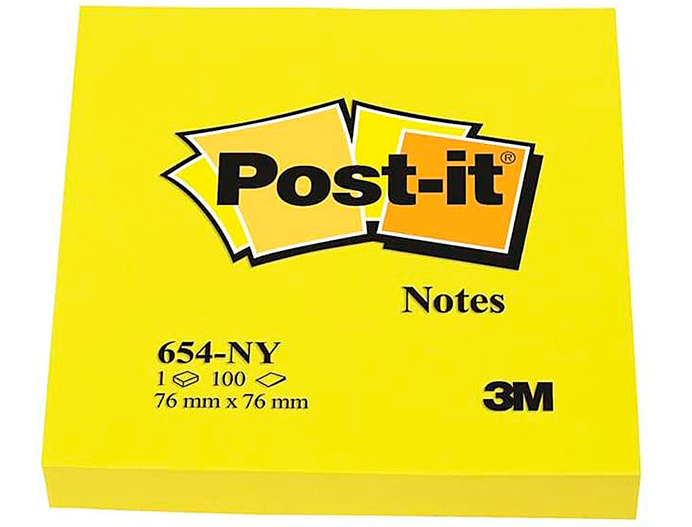BLOCO DE NOTAS ADESIVAS POST-IT AMARELO 76 X 76 MM