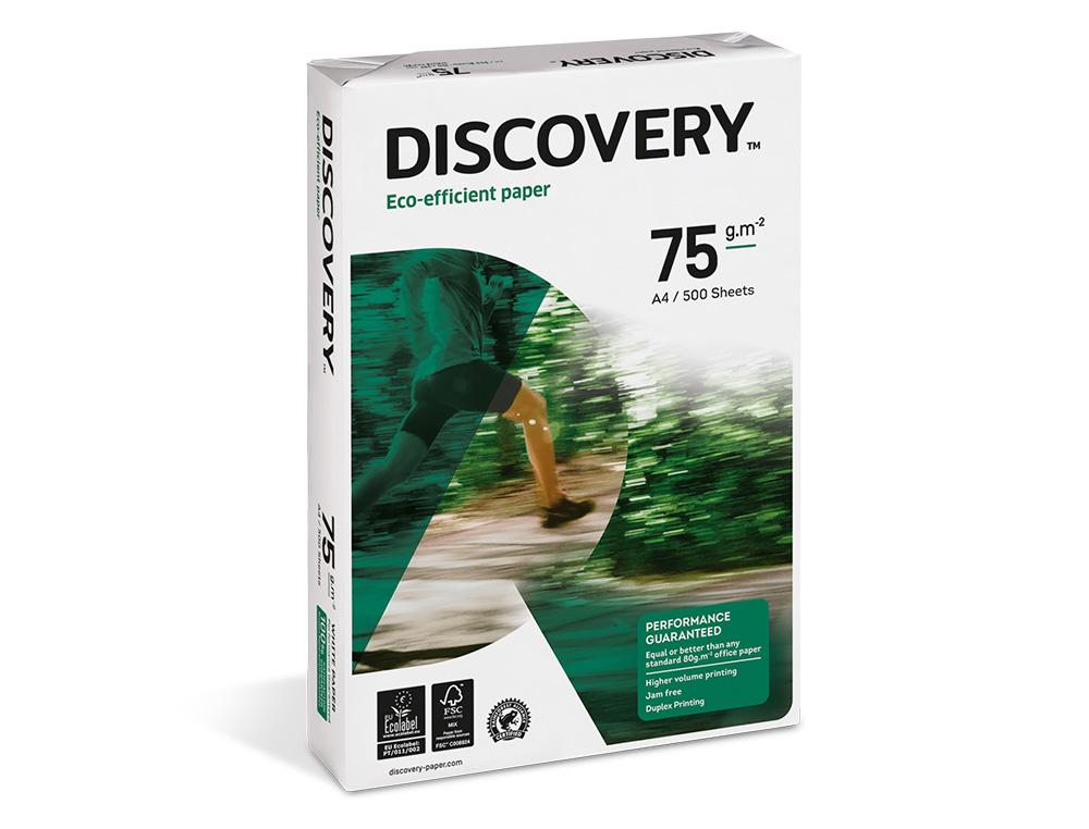 PAPEL FOTOCOPIA DISCOVERY DIN A4 75 GR EMBALAGEM DE 500 FOLHAS