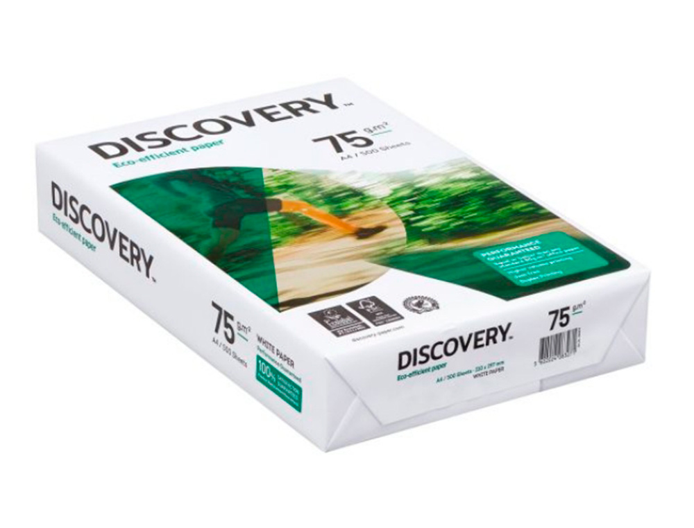 PAPEL FOTOCOPIA DISCOVERY DIN A4 75 GR EMBALAGEM DE 500 FOLHAS