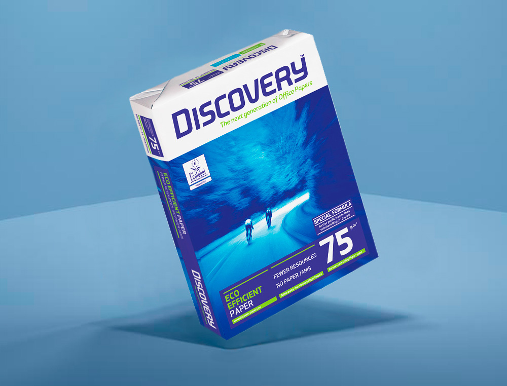 PAPEL FOTOCOPIA DISCOVERY DIN A4 75 GR EMBALAGEM DE 500 FOLHAS
