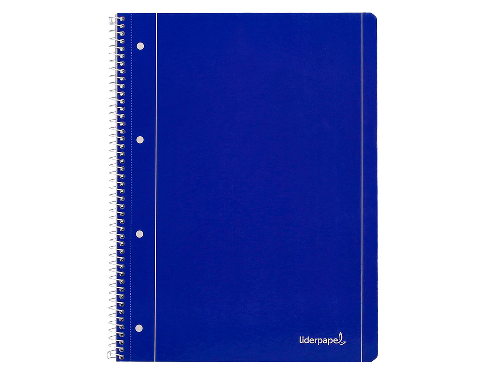 CADERNO ESPIRAL LIDERPAPEL CAPA AZUL 80 F DIN A4 LISO