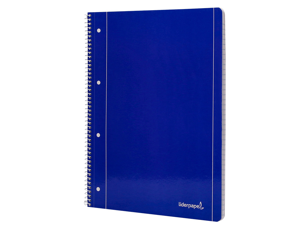 CADERNO ESPIRAL LIDERPAPEL CAPA AZUL 80 F DIN A4 LISO