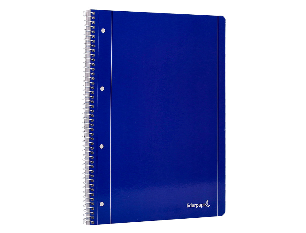 CADERNO ESPIRAL LIDERPAPEL CAPA AZUL 80 F DIN A4 LISO