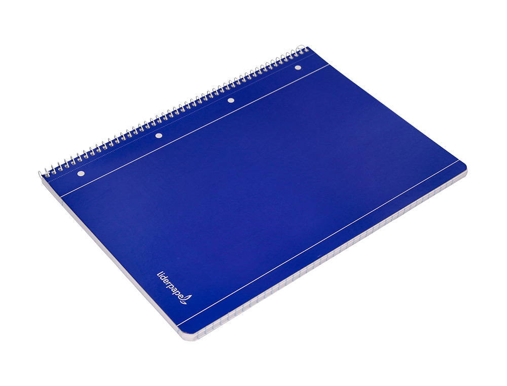 CADERNO ESPIRAL LIDERPAPEL CAPA AZUL 80 F DIN A4 LISO
