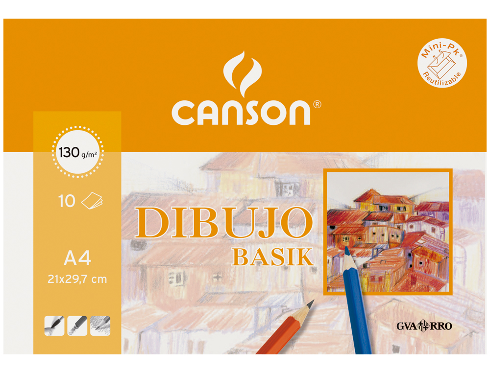 PAPEL DE DESENHO BASIK DIN A3 + SEM ESQUADRIA EM MINIPACKS DE 10 FOLHAS