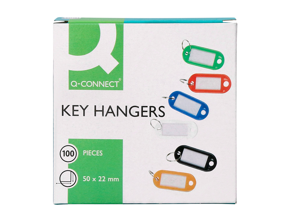 CHAVEIRO PORTA-ETIQUETAS Q-CONNECT AMARELO CAIXA 100 UNIDADES