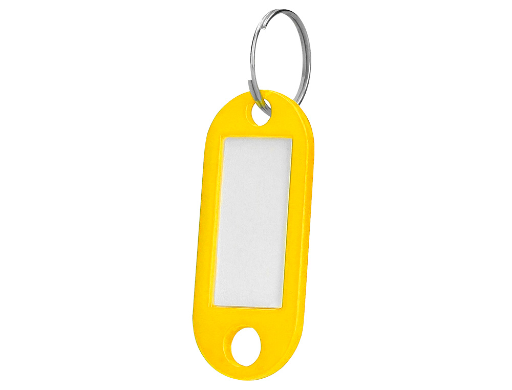 CHAVEIRO PORTA-ETIQUETAS Q-CONNECT AMARELO CAIXA 100 UNIDADES