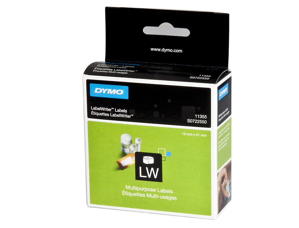 ETIQUETAS ADESIVAS DYMO PARA IMPRESSORA LABELWRITER 400 - 19X51 MM MULTIFUNCOES 500 ETIQUETAS