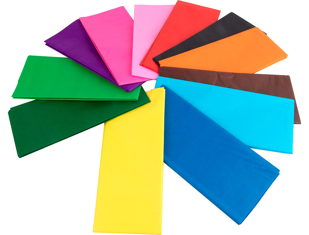 EXPOSITOR PAPEL SEDA LIDERPAPEL. 60 BOLSAS DE 5 UNIDADES CORES SORTIDA