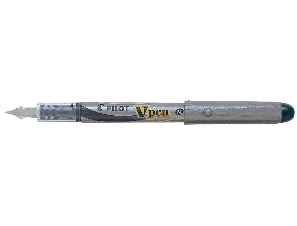 CANETA PILOT V PEM SILVER PRETO SVP-4WB