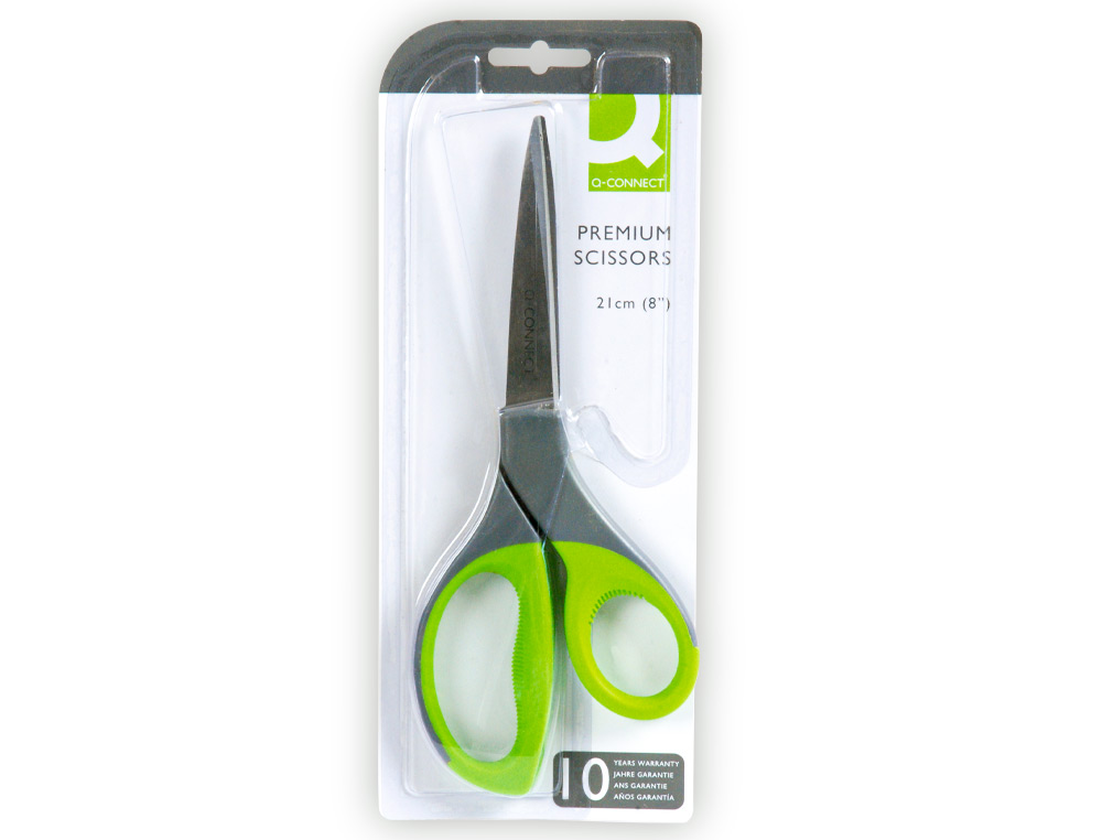 TESOURA PARA ESCRITORIO Q-CONNECT CABO EM BORRACHA 8