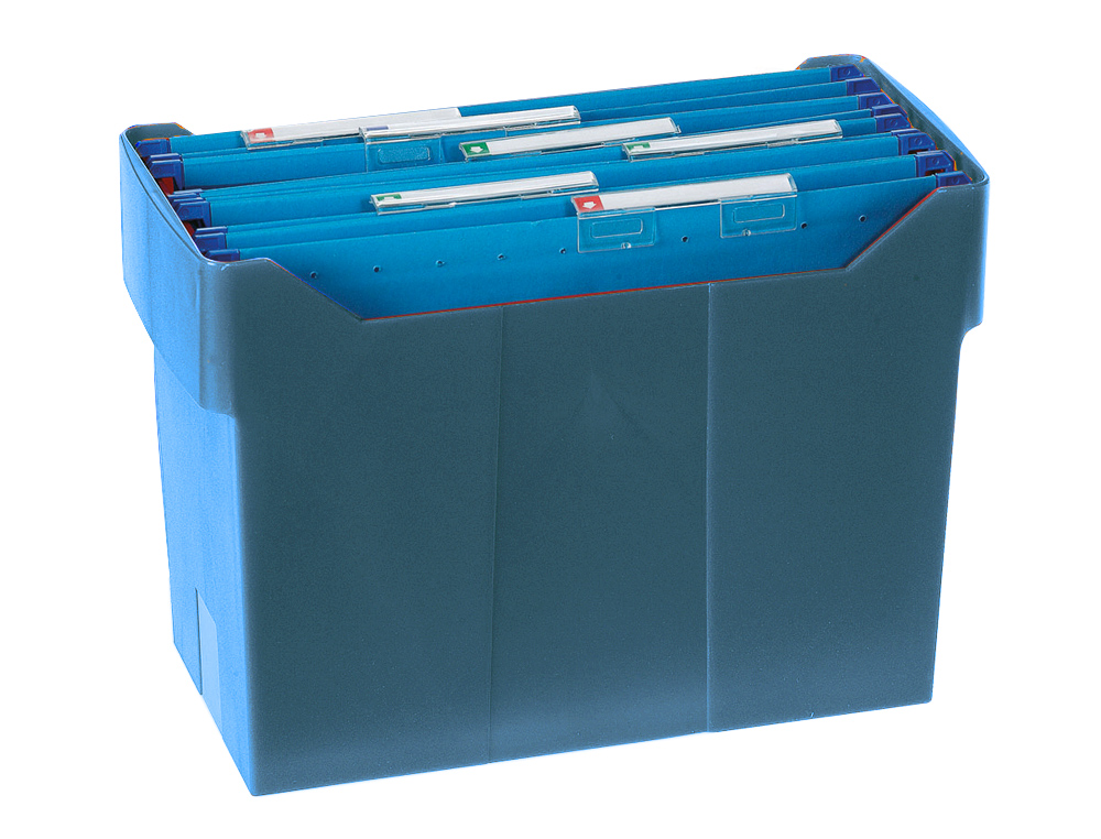 SUPORTE DE SECRETARIA PARA CAPAS DE ARQUIVO SUSPENSO AZUL PARA DINA4. CAPACIDADE 20 CAPAS