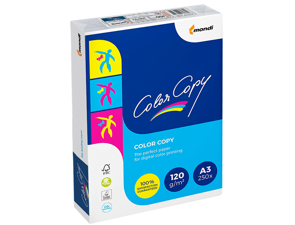 PAPEL COLOR COPY DIN A3 120 GR EMBALAGEM DE 250 FOLHAS