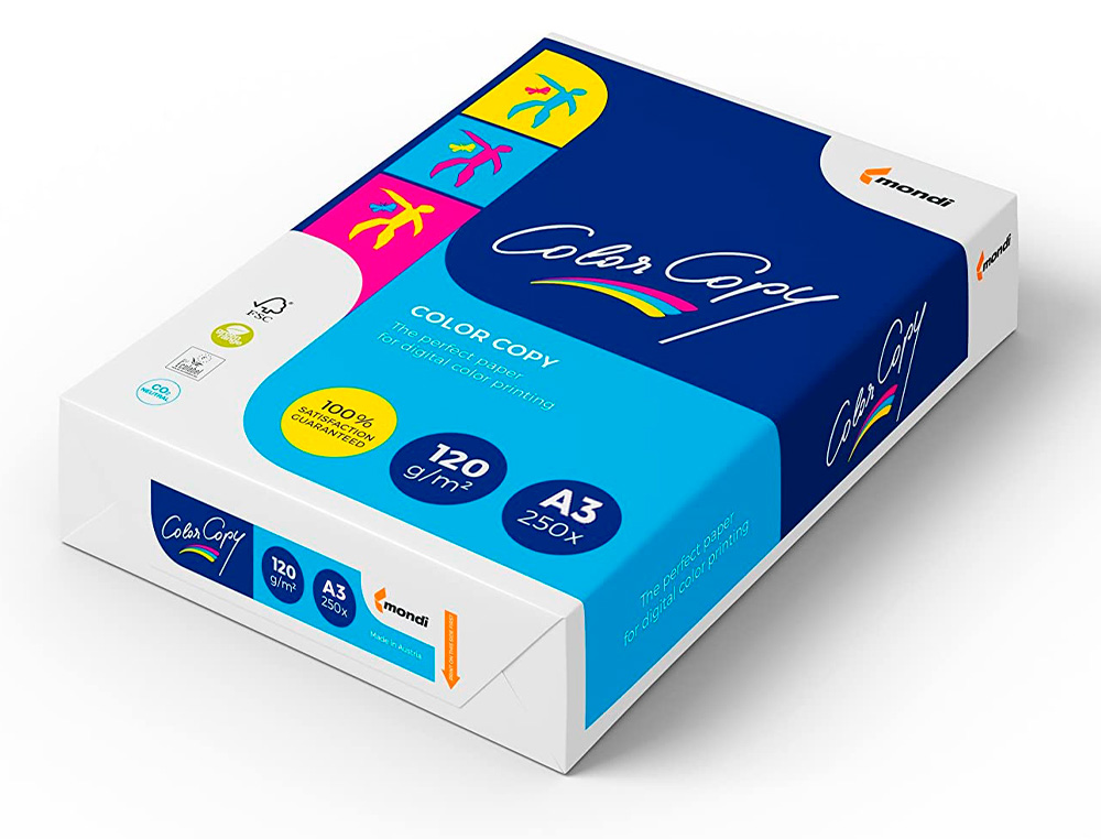 PAPEL COLOR COPY DIN A3 120 GR EMBALAGEM DE 250 FOLHAS
