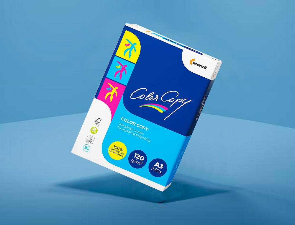 PAPEL COLOR COPY DIN A3 120 GR EMBALAGEM DE 250 FOLHAS
