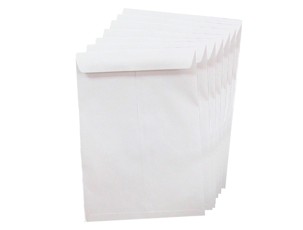 ENVELOPE LIDERPAPEL N.8 BOLSA DIN A4 C4 BRANCO 229X324 MM TIRA DE SILICONE PACK DE 25 UNIDADES