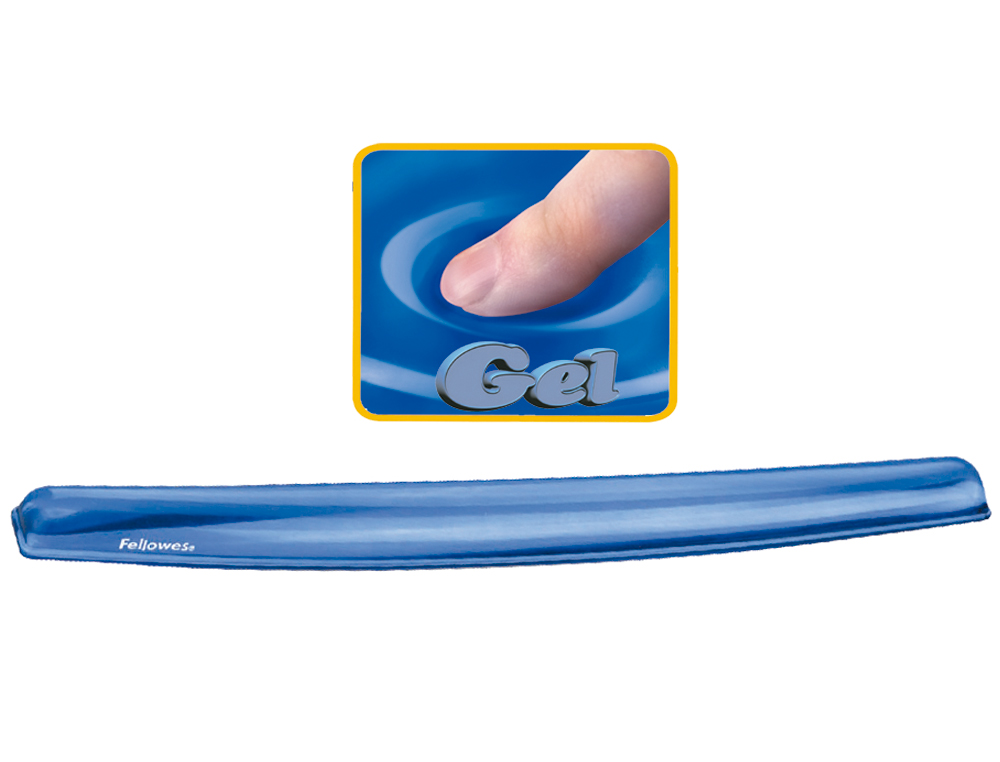 APOIO DE PULSOS DE GEL FELLOWES PARA TECLADO COR AZUL 26X48X57 CM
