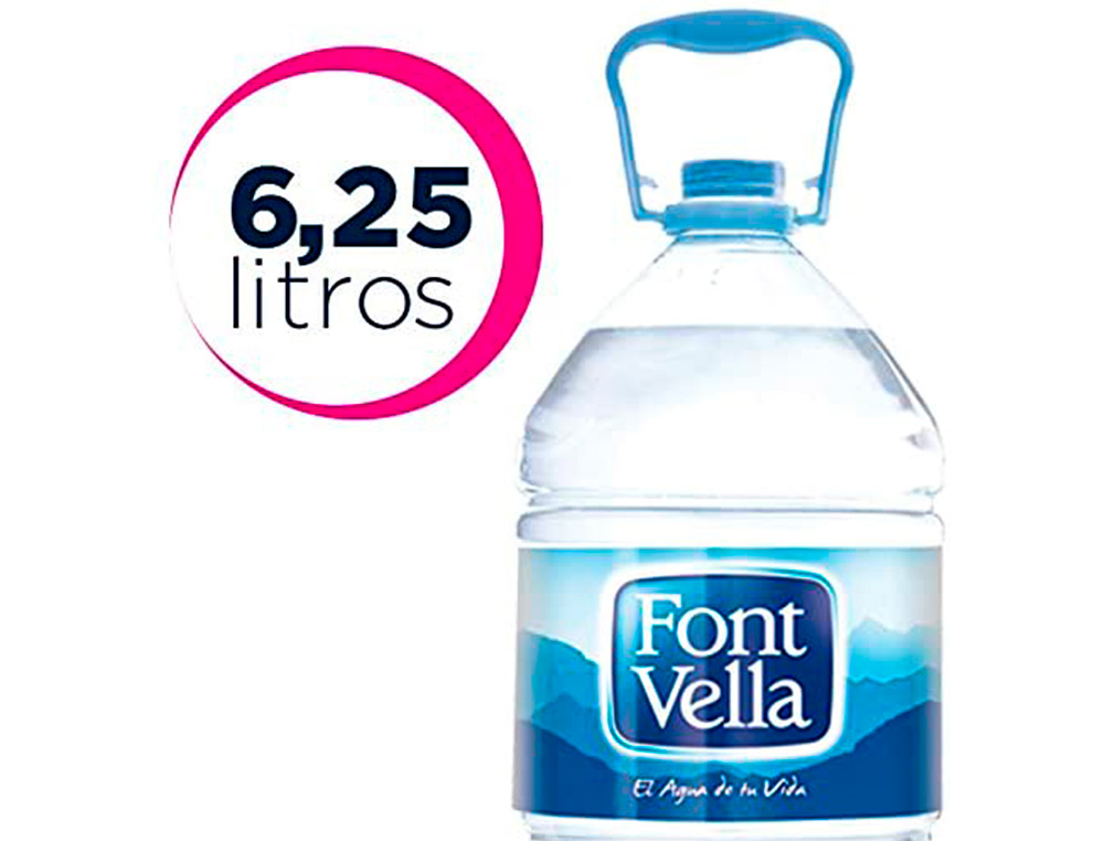 AGUA MINERAL NATURAL FONT VELLA GARRAFA DE 6,25L
