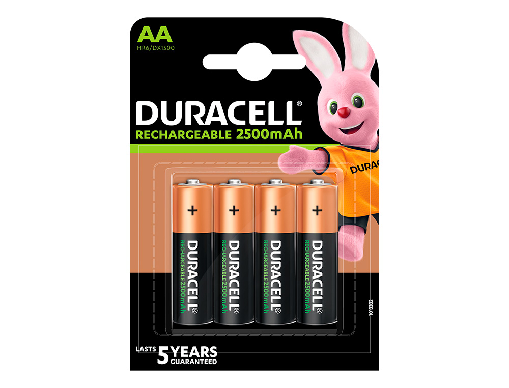 PILHA DURACELL RECARREGAVEL STAYCHARGED AA 2500 MAH BLISTER DE 4 UNIDADES