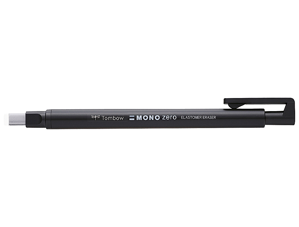 PORTA BORRACHAS TOMBOW COM CLIP PONTA DE BORRACHA BRANCA RECTANGULAR 2,5 X 5 MM COR PRETO