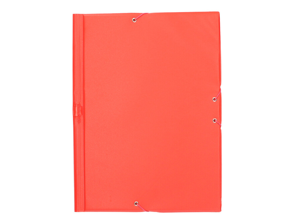 PASTA DE ELASTICOS LIDERPAPEL PLASTICO FOLIO ABA COR VERMELHO