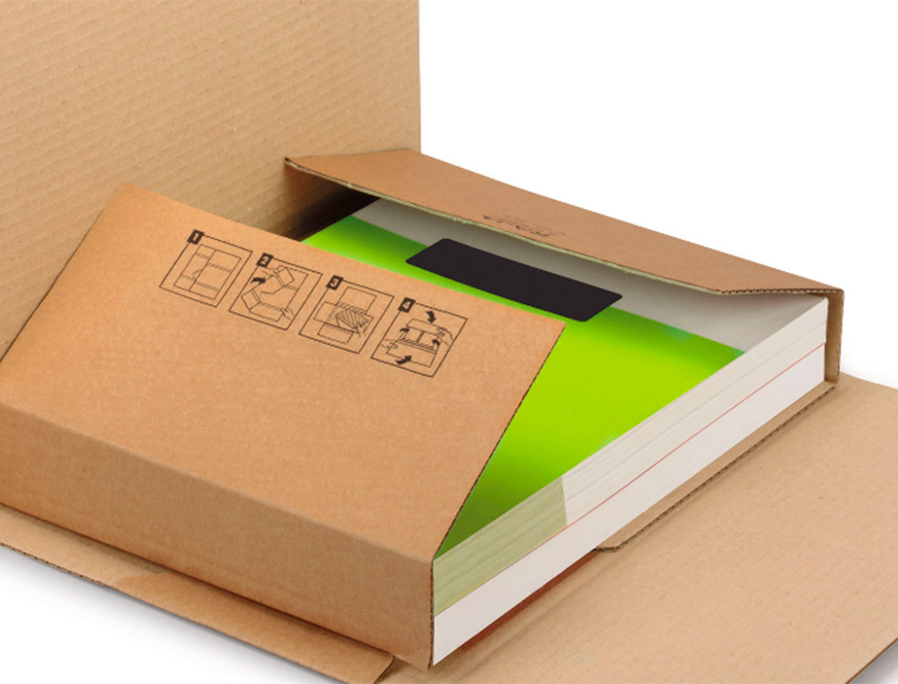 CAIXA PARA EMBALAR LIVRO Q-CONNECT MEDIDAS 400X290X75 MM ESPESSURA CARTAO 3 MM