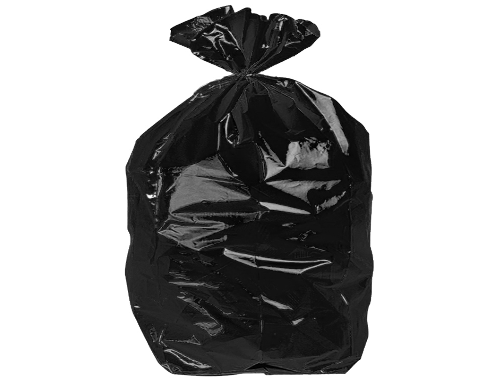 SACO DE LIXO DOMESTICO PRETO COM AUTO FECHO 55 X 60 CM ROLO DE 15 BOLSAS