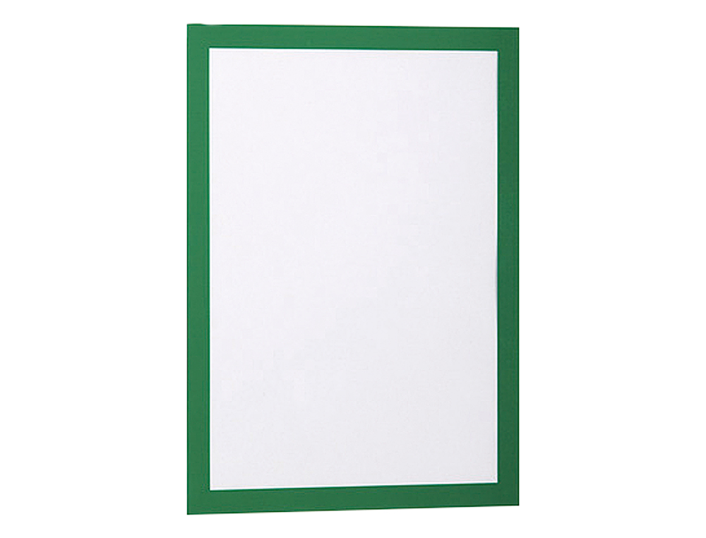 MOLDURA PORTA ANUNCIOS DURABLE MAGNETICO DIN A4 DORSO ADESIVO REMOVIVEL COR VERDE PACK DE 2 UNIDADES
