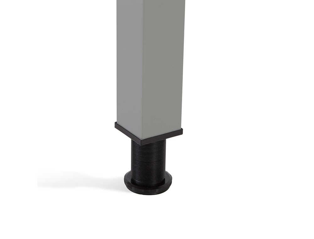 MESA DE ESCRITORIO ROCADA SERIE EXECUTIVE FORMA EM L DIREITA 160X120 CM ACABAMENTO AD01 ALUMINIO/FAIA