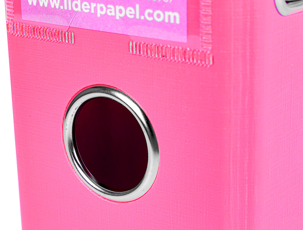 PASTA DE ARQUIVO DE ALAVANCA LIDERPAPEL DOCUMENTA PVC DIN A4 LOMBADA 75 MM ROSA