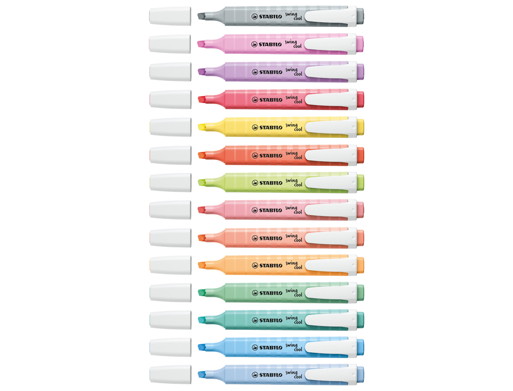 MARCADOR FLUORESCENTE STABILO SWING COOL PASTEL CINZA
