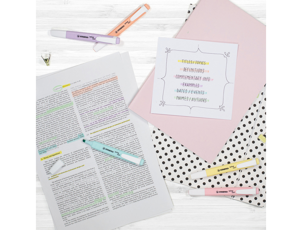 MARCADOR FLUORESCENTE STABILO SWING COOL PASTEL CINZA