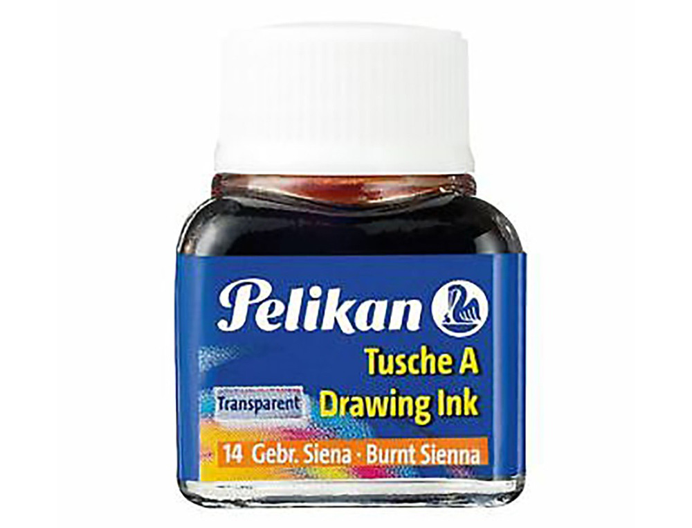 TINTA DA CHINA PELIKAN FRASCO 10ML Nº 14 SIENA TOSTADA