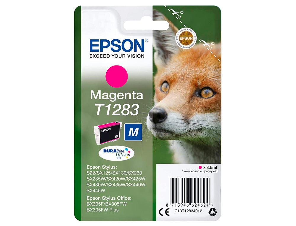 TINTEIRO EPSON T1283 STYLUS S22 / SX125 MAGENTA -170 PAG