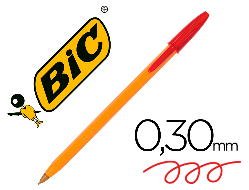 ESFEROGRAFICA BIC LARANJA VERMELHO