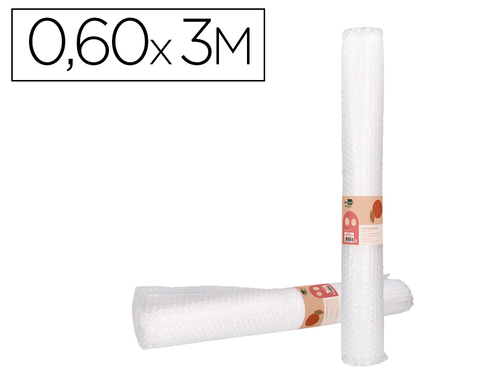 PLASTICO COM BOLHAS LIDERPAPEL ECOUSE 0.60X3M 30% DE PLASTICO RECICLADO