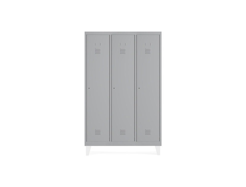 ARMARIO METALICO ROCADA 300 3 MODULOS X 3 PORTA CINZA 910X500X1800 MM