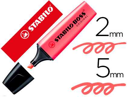 MARCADOR FLUORESCENTE STABILO BOSS 70 VERMELHO