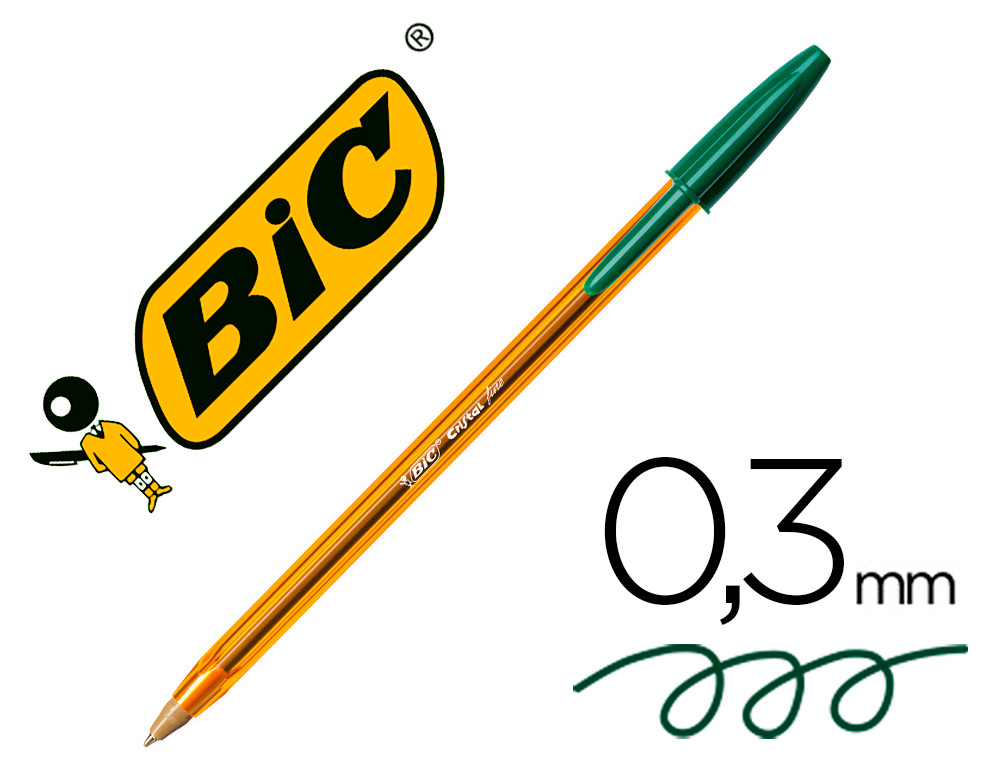 ESFEROGRAFICA BIC CRISTAL PONTA FINA VERDE