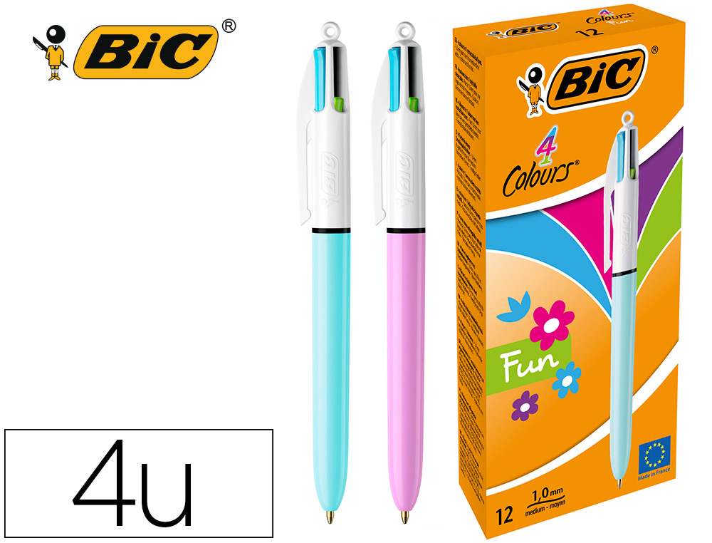 ESFEROGRAFICA BIC QUATRO CORES PASTEL EDICAO LIMITADA