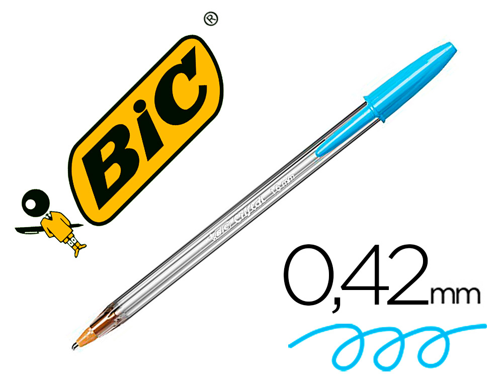 ESFEROGRAFICA BIC CRISTAL LARGE FASHION TURQUESA PONTA 1,6 MM