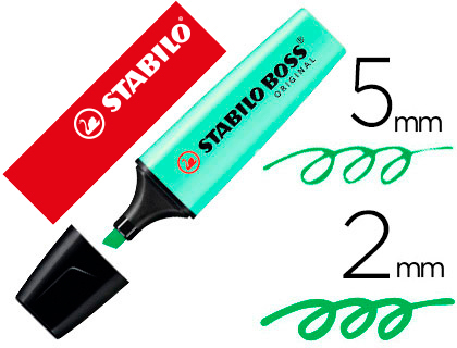 MARCADOR FLUORESCENTE STABILO BOSS 70 PASTEL MENTA
